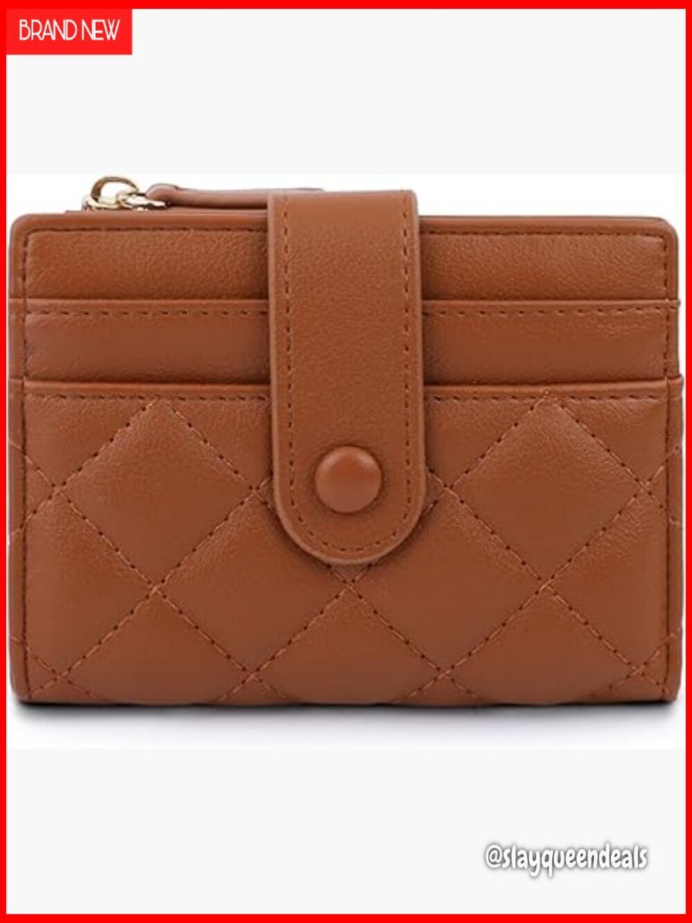 Slim RFID Bifold Wallet with ID Window and Zipper Coin Pocket
